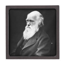 Charles Darwin Portrait Premium Trinket Boxes