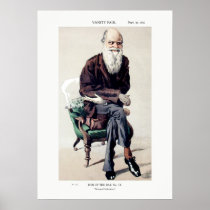 Charles Darwin Vanity Fair Illustration Posters