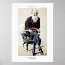 Charles Darwin Vanity Fair Illustration Posters