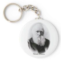 Charles Darwin Vignette Keychain
