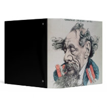 Charles Dickens astride the English Channel 3 Ring Binder