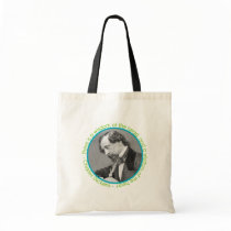 Charles Dickens Portrait With Quote Canvas Bags