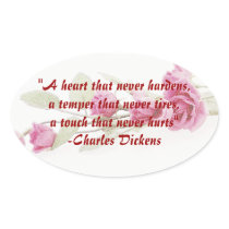 Charles Dickens Quote Rose Stickers stickers