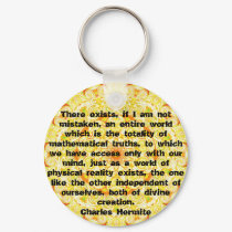 Charles Hermite quotation about math and truth keychains