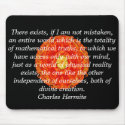 Charles Hermite quotation about math and truth mousepads