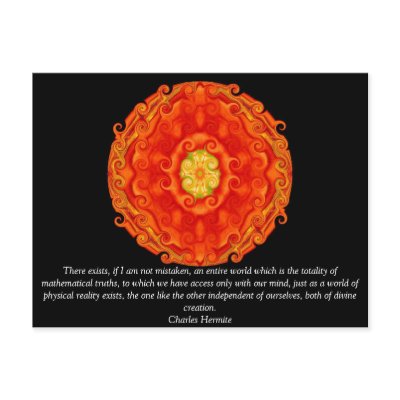 Charles Hermite quotation about math and truth Postcard by spiritcircle