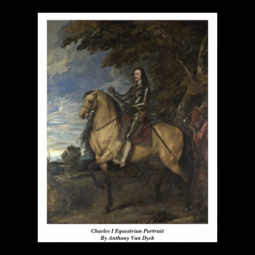 Charles I Equestrian Portrait By Anthony Van Dyck Posters