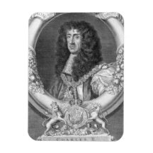 Charles II (1630-85) King of Great Britain and Ire Rectangular Magnet