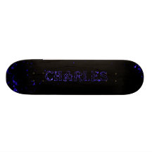 charles lightning stars custom skateboard deck