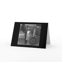 Charles Lindbergh and Wife next to Airplane 1929 cards
