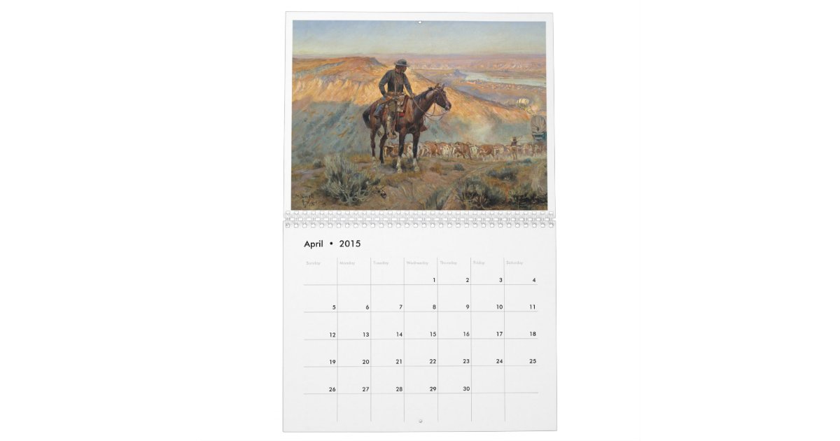 Charles M Russell's America Calendar Zazzle