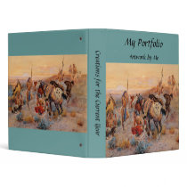 Charles M. Russell's First Wagon Tracks (1908) binders by MasterpieceGallery Charles M. Russell's First Wagon Tracks (1908) binders