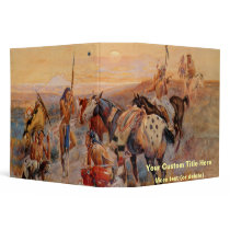 Charles M. Russell's First Wagon Tracks (1908) binders by MasterpieceGallery Charles M. Russell's First Wagon Tracks (1908) binders