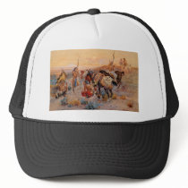 Charles M. Russell's First Wagon Tracks (1908) Mesh Hats