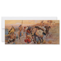 Charles M. Russell's First Wagon Tracks (1908) rack cards by MasterpieceGallery Charles M. Russell's First Wagon Tracks (1908) rack cards