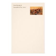 Charles M. Russell's First Wagon Tracks (1908) Personalized Stationery