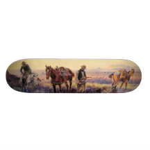 Charles M. Russell's Paying the Fiddler (1919) Custom Skate Board