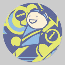 Charles the Raver 1.5" stickers stickers
