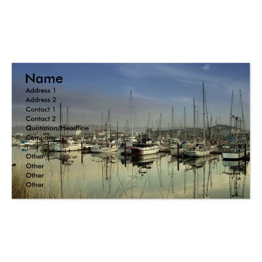 Charleston, OR Harbor Business Card (front side)