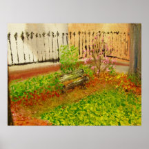 Charleston SC Park Bench Painting Poster Art Print