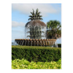Charleston SC Pineapple Fountain Postcard