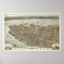 Charleston South Carolina 1872 Antique Panorama Posters