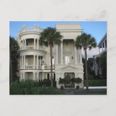 Charleston South Carolina Historic Home Postcard