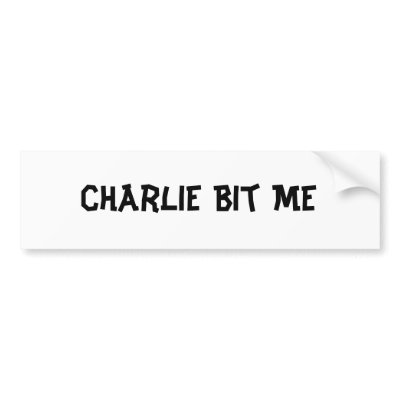 Charlie Bit Me Bumper Sticker by TheSimpsons2151