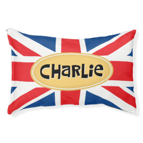 Charlie Personalized British Small Dog Bed