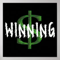 Charlie Sheen Winning Dollar Sign Poster