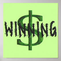 Charlie Sheen Winning Dollar Sign Print
