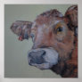Charlois highlander cow takes a peek posters