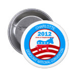 Charlotte 2012 Democrat Convention Pinback Buttons