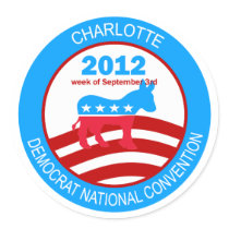 Charlotte 2012 Democrat Convention Sticker