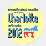 Charlotte 2012 round sticker