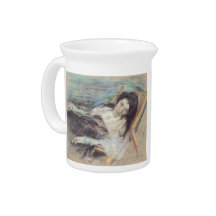 Charlotte Berend on a stool by Lovis Corinth Drink Pitchers