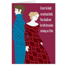 Charlotte Bronte "Jane Eyre" gift with quote Greeting Card