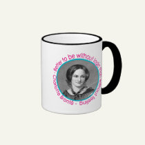 Charlotte Bronte Portrait With Quote mugs