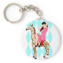 Charlotte Carousel Giraffe keychains