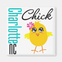 Charlotte NC Chick Refrigerator Magnets