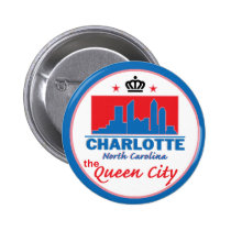 Charlotte North Carolina Buttons