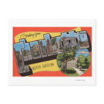 Charlotte, North Carolina - Large Letter Scenes Post Card