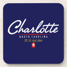 Charlotte Script Beverage Coasters