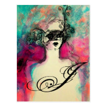 CHARM MONOGRAM POST CARDS