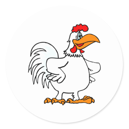 Charmichael Chicken Round Stickers
