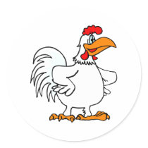 Charmichael Chicken Round Stickers
