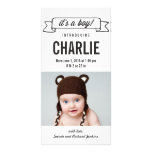 Charming Banner Baby Boy Birth Announcement photo cards