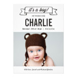 Charming Banner Birth Announcements - Boy invitations