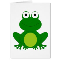 Charming cartoon frog cards