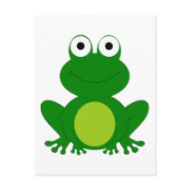 Charming cartoon frog postcard